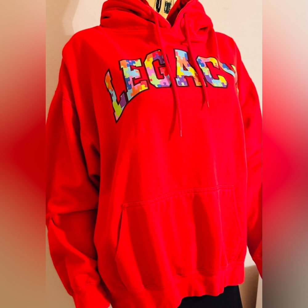 Fashion Nova Red Building My Legacy Hoodie, Size XL - Picture 10 of 16